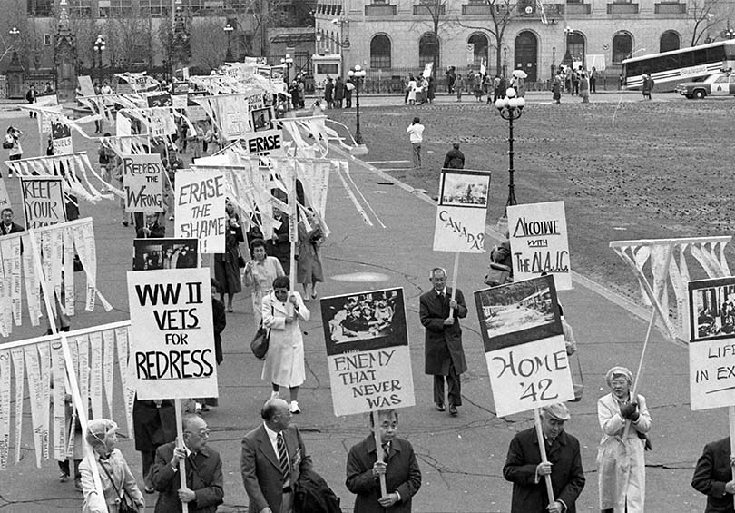 Japanese Canadian Redress Rally on Parliament Hill